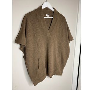 Pure Jill 80% wool pull over poncho size S/M